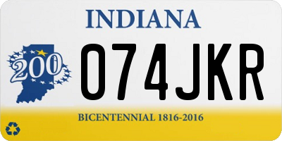 IN license plate 074JKR