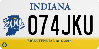 IN license plate 074JKU