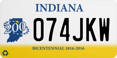 IN license plate 074JKW