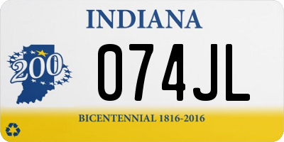 IN license plate 074JL