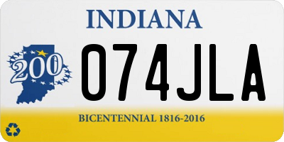 IN license plate 074JLA