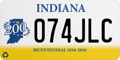 IN license plate 074JLC
