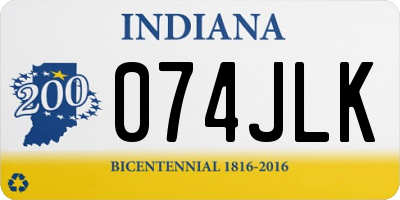 IN license plate 074JLK