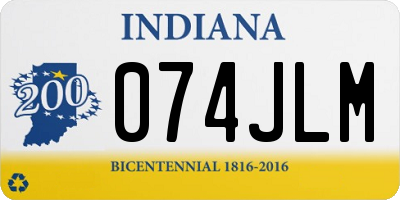 IN license plate 074JLM