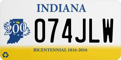 IN license plate 074JLW