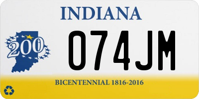 IN license plate 074JM