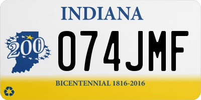 IN license plate 074JMF
