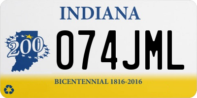 IN license plate 074JML