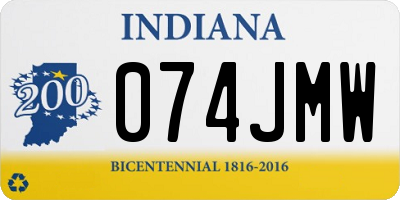 IN license plate 074JMW