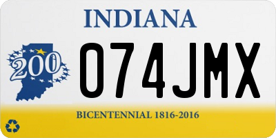 IN license plate 074JMX