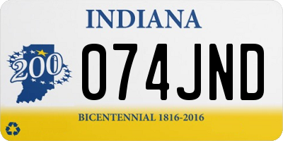 IN license plate 074JND