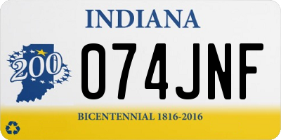 IN license plate 074JNF