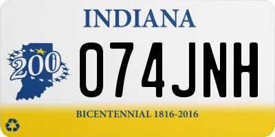 IN license plate 074JNH