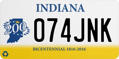 IN license plate 074JNK