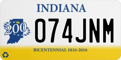 IN license plate 074JNM