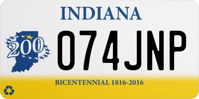 IN license plate 074JNP