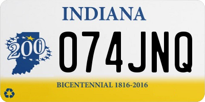 IN license plate 074JNQ