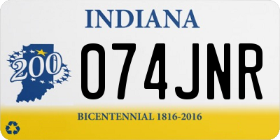 IN license plate 074JNR