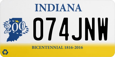 IN license plate 074JNW