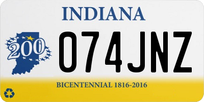 IN license plate 074JNZ