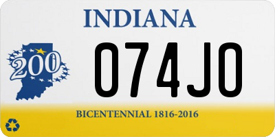 IN license plate 074JO