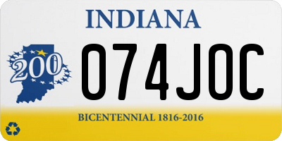 IN license plate 074JOC
