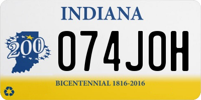 IN license plate 074JOH