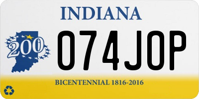 IN license plate 074JOP