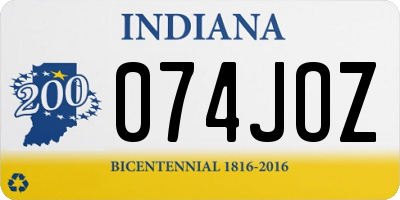 IN license plate 074JOZ