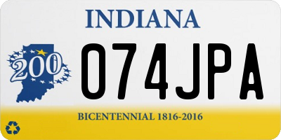 IN license plate 074JPA