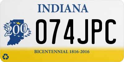 IN license plate 074JPC