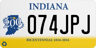 IN license plate 074JPJ