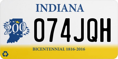 IN license plate 074JQH