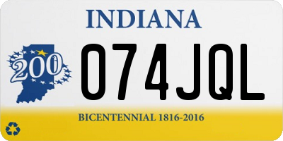 IN license plate 074JQL