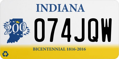IN license plate 074JQW