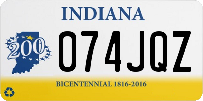 IN license plate 074JQZ