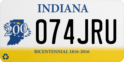 IN license plate 074JRU