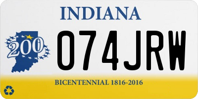 IN license plate 074JRW