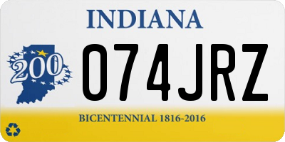 IN license plate 074JRZ