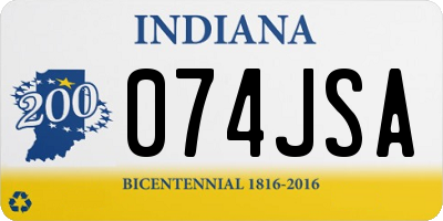 IN license plate 074JSA