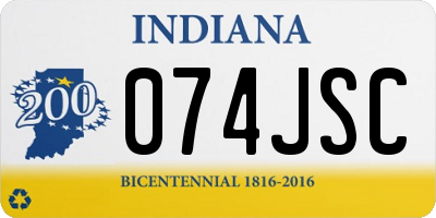 IN license plate 074JSC