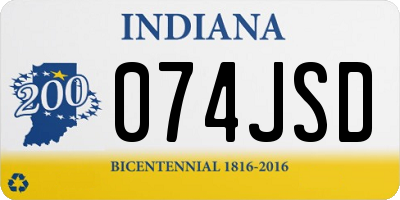 IN license plate 074JSD