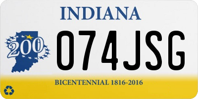IN license plate 074JSG
