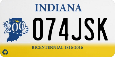 IN license plate 074JSK