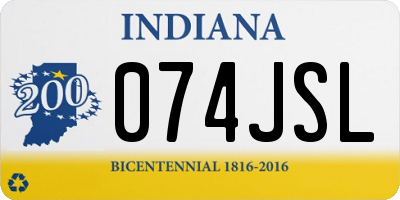 IN license plate 074JSL