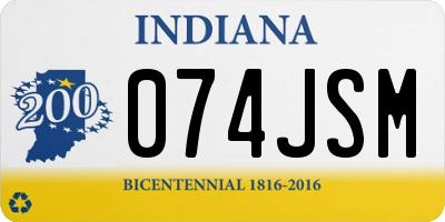 IN license plate 074JSM