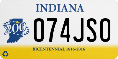IN license plate 074JSO