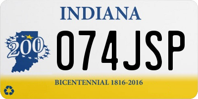 IN license plate 074JSP