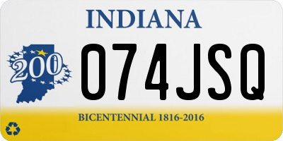 IN license plate 074JSQ