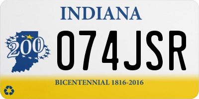 IN license plate 074JSR